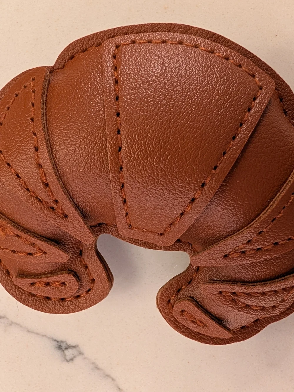 Leather Croissant Bag Charm - Pick One (New)